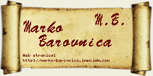 Marko Barovnica vizit kartica